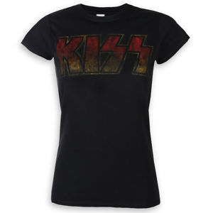 Tričko metal ROCK OFF Kiss Classic Logo černá XXL