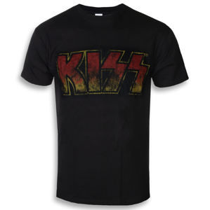 Tričko metal ROCK OFF Kiss Classic Logo černá L