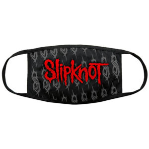 rouška Slipknot - Red Logo & Sigils - BL - ROCK OFF - SKMASK02B
