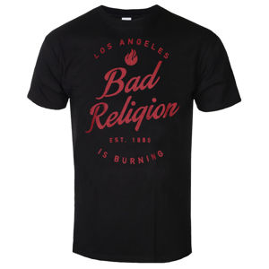 tričko pánské Bad Religion - LA Is Burnin - Black - KINGS ROAD - 20083763 S