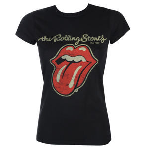 ROCK OFF Rolling Stones Plastered černá XL