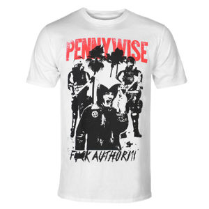 tričko pánské Pennywise - Fuck Authority - White - KINGS ROAD - 20123773 XL