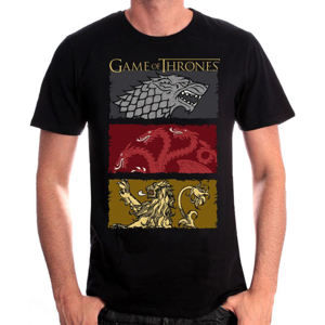 tričko LEGEND Game of thrones THE HOUSES OF THE KING černá S