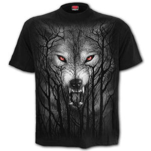 tričko SPIRAL FOREST WOLF černá XL