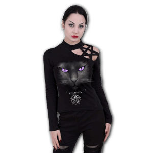 tričko SPIRAL BLACK CAT černá S