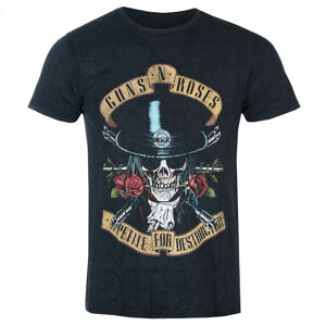 Tričko metal ROCK OFF Guns N' Roses Appetite Washed černá XL
