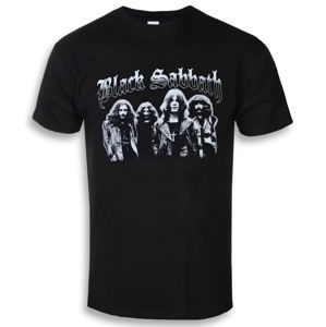 Tričko metal ROCK OFF Black Sabbath Greyscale Group černá L