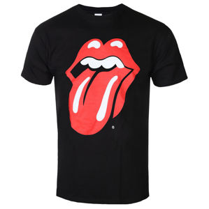 Tričko metal ROCK OFF Rolling Stones Classic Tongue černá XXL