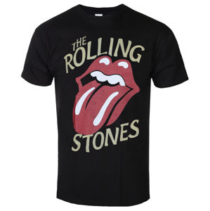 Tričko metal ROCK OFF Rolling Stones Vtge Typeface černá XXL
