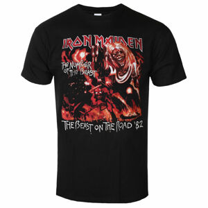 Tričko metal ROCK OFF Iron Maiden NOTB The Beast On The Road černá XXL