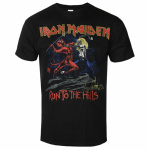 tričko pánské Iron Maiden - NOTB Run To The Hills Distress - BLACK - ROCK OFF - IMTEE145MB XXL