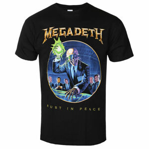 Tričko metal ROCK OFF Megadeth RIP Anniversary BL černá XL