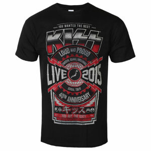 Tričko metal ROCK OFF Kiss Japan Live 2015 černá XL