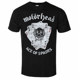 Tričko metal ROCK OFF Motörhead Flat Warpig Aces BL černá XL